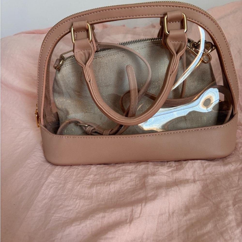 MMS Pink/Clear Handbag Set